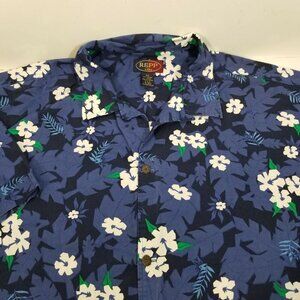 REPP LTD Men's Button Down Shirt Floral Print Short Sleeves Multicolor   4X